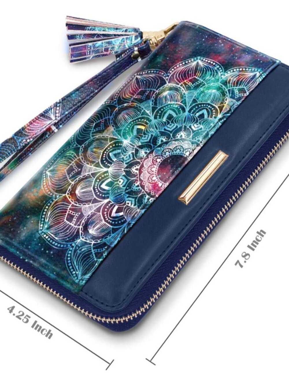 Wallet for Women RFID Blocking Zipper Around Credit Card Holder - Picture 3 of 8